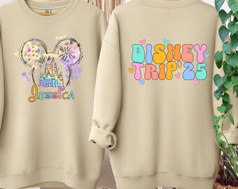 Disney Trip 2025 Sweatshirt, Disney Trip Hoodie, Disney Custom Name Shirt, Disneyland Shirt, Disneyland Sweater, Disney Hoodie, Disney Squad