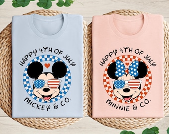 Disney 4th of July Shirt, Mickey Minnie 4th of July Shirt, Disney America Shirt, Mickey and Friends Fourth of July Shirt, Disney Family Tee