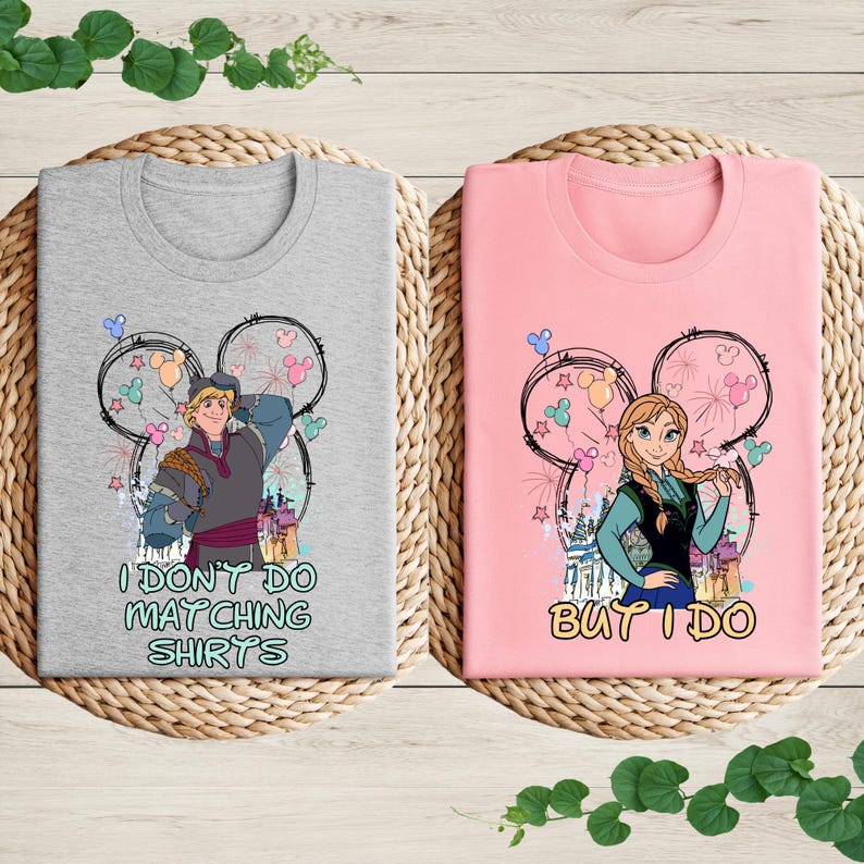 Kristoff and Anna Couple Shirt, Disney Valentines Matching Shirt, Disney Couple Shirts, Funny Couple Tee, Frozen Anna Shirt, Disney Trip Tee Bild 1