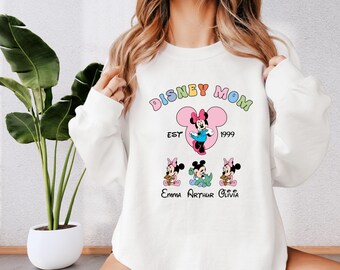 Disney Minnie Mouse Mom Sweatshirt, Disney Mom Shirt, Minnie Mouse Custom Shirt, Disney Mother's Day Shirt, Disney Trip Mom Sweatshirt