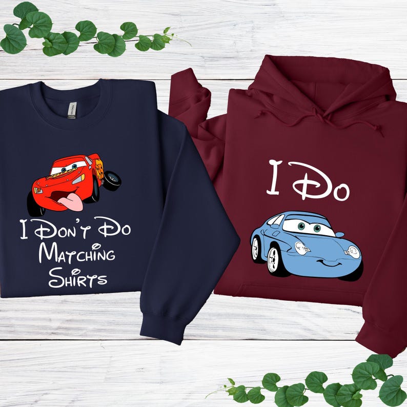 Disney Cars Couple Matching Sweatshirt, Lightning McQueen Hoodie, Cars Characters Shirt image 3
