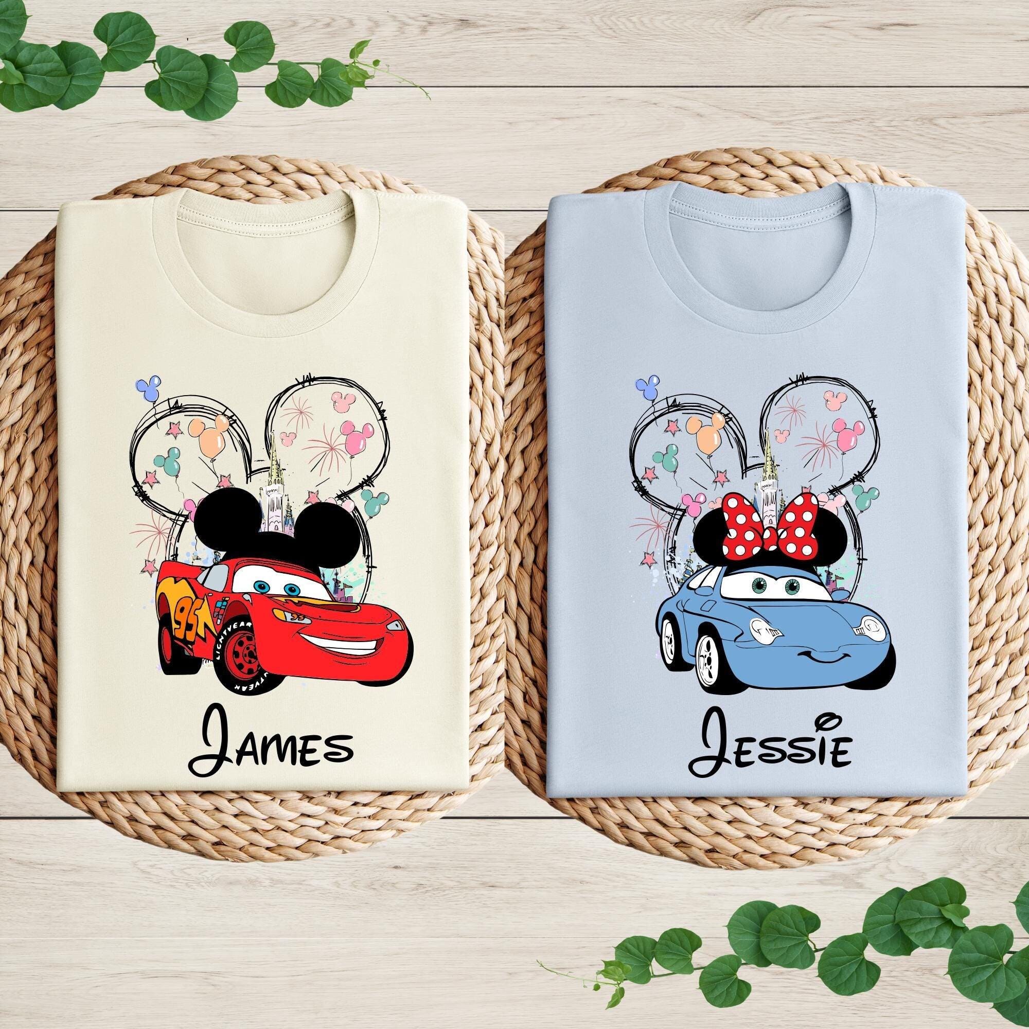 Disney Cars Custom Couple Matching Shirt, McQueen And Sally Matching Shirts, Disney  Trip Cars Shirt, Cars Movie Shirt, Disney Cars Gift Tee