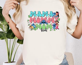 Lilo and Stitch Mama Shirt, Disney Mother's Day Shirt, Stitch Mama Shirt, Disney Mom Gift, Disney Trip Mom Shirt, Disney Stitch Bruh Shirt