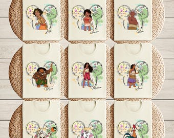 Princess Moana Characters Shirt, Disney Princess Birthday Party Shirt, Moana Family Matching T-Shirt, Moana Fan Gift, Mickey Ears Shirt