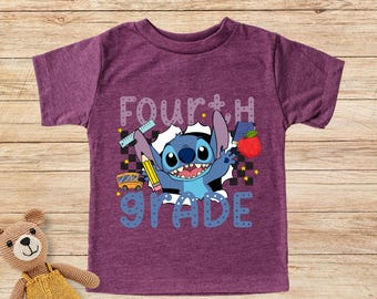 Stitch Fourth Grade Back to School Shirt, First Day of School Shirt, Stitch 4th Grade Shirt, Lilo and Stitch T-Shirt, Back to School Gift