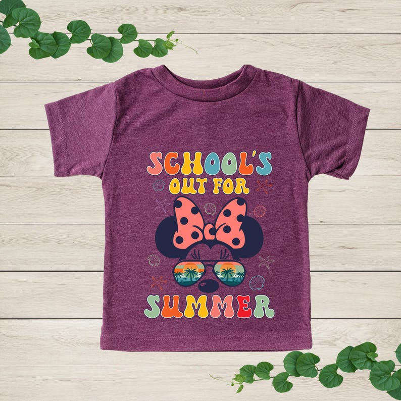 a purple shirt that says school's out for summer