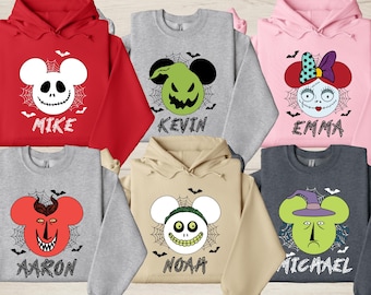 Sudadera de Halloween de Pesadilla antes de Navidad, sudadera con capucha a juego para Halloween, suéter de Jack Skellington