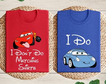 Disney Cars Couple Shirt, Lightning Mcqueen Shirt, Cars Characters Tee, Cars Movie Shirt, Disney Couple Matching Tee, Sally Carrera Shirt