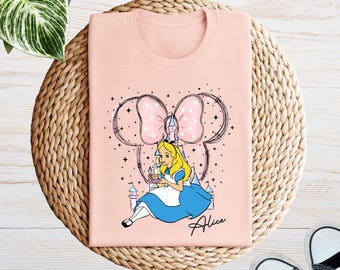Disney Alice Shirt, Alice in Wonderland Tee, Disney Princess Shirt, Watercolor Disney Princess Tee, Disneyland Alice Shirt, Disney Trip Tee