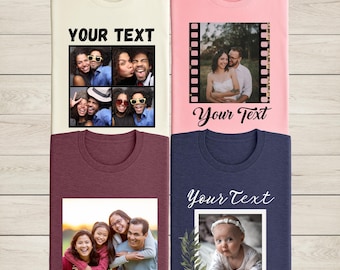 Custom Photo Shirt, Personalized Photo Print Shirts, Make Your Own Shirt, Custom Text T-Shirt, Family Matching Picture Gifts, Custom Picture