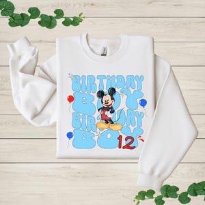 a birthday shirt with a mickey mouse on it