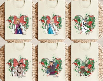 Disney Frozen 2 Characters Christmas Shirt, Princess Elsa and Anna Shirt, Olaf, Hans, Sven, Kristoff, Honeymaren Shirt, Disneyland Trip Tee