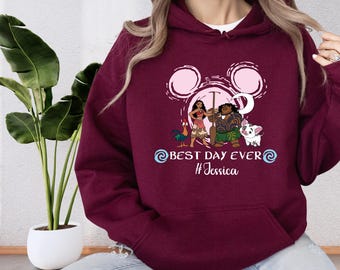 Disney Princess Moana Sweatshirt, Disney Princess Hoodie, Disney Matching Sweatshirt, Disney Sweater For Women, Disney, Disneyland Trip Tee