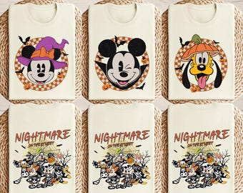 Mickey and Friends Halloween Shirt, Halloween Party Matching Tee, Retro Mouse Tee, Spooky Season T-Shirt