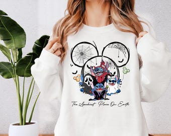 Lilo and Stitch Halloween Sweatshirt, Stitch Halloween Group Matching Hoodie, Disney Spooky Season Sweater, Stitch Halloween Costume
