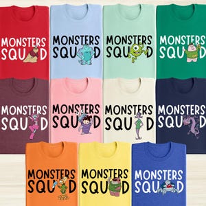 Disney Monster Inc Group Matching Shirt, Monsters Squad Shirt, Monsters University Shirt, Monsters Face Group T-Shirt, Mike, Sully, Randall