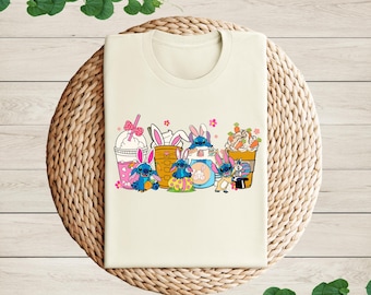 Disney Stitch Easter Shirt, Stitch Easter Bunny Shirt, Stitch Spring Break Shirt, Stitch Easter Gift, Disney Happy Easter Shirt