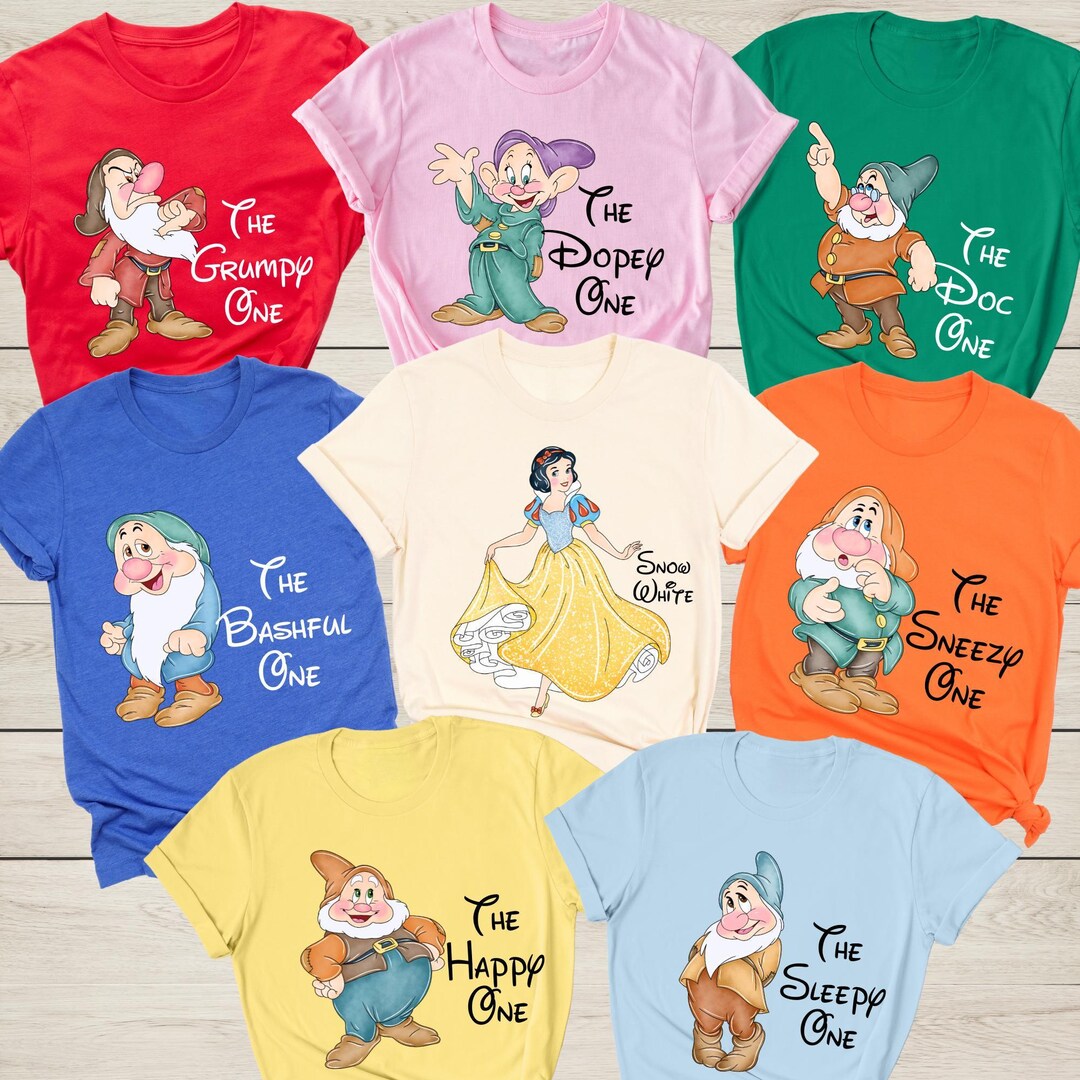 Disney Snow White and Seven Dwarfs Shirt, Disney Family Matching Shirt ...