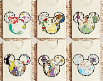 Disney Princess Shirt, Disney Princess Trip Shirt, Disney Princess Birthday Shirt, Princess Matching Shirts, Tiana, Ariel, Belle, Jasmine