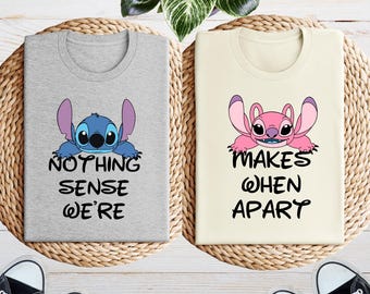 Stitch Couple Shirts, Stitch and Angel Couple Shirt, Stitch Couple Matching Shirt, Couples Disney Shirts, Custom Disney Shirts, Stitch Angel