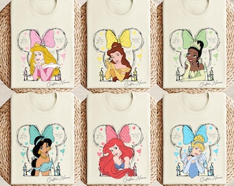 Disney Princess Custom Name Shirt, Disney Princess Birthday Shirt, Watercolor Disney Princess Tee, Princess Matching Tee, Disneyland Shirt