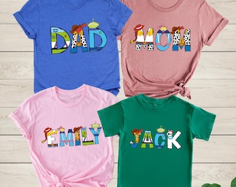 Toy Story Custom Shirt, Toy Story Alphabet Shirt, Disneyland Trip Shirt, Disney Toy Story Family Shirt, Toy Story Birthday Gift Tee