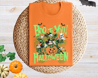 Mickey and Friends Halloween Shirt, Trick or Treat Tee, Mickey Minnie Halloween Shirt, Disney Halloween Costume, Mickey Boo To You Shirt