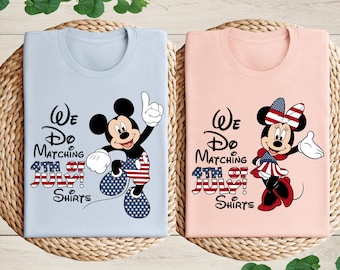 Disney 4th of July Couple Shirt, Mickey Minnie 4th of July Couple Matching Shirt, Disney America Shirt, Mickey Minnie Independence Day Tee