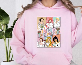 Disney Princess Sweatshirt, Disney Bride Hoodie, Disney Bachelorette Sweater, Bachelorette Party Hoodie, Princess Matching Watercolor Shirt
