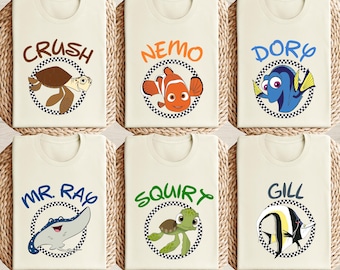 Disney Finding Nemo Characters Shirt, Nemo Family Matching T-Shirt, Disneyland Tee, Marlin, Coral, Dory