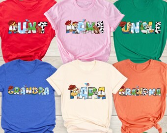 Toy Story Family Matching Shirt, Toy Story Birthday Tee, Woody, Buzz Lightyear, Disney Trip Toy Story Tee, Disneyland Family Vacation Shirts