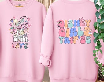 Disney Trip 2025 Sweatshirt, Girls Trip Hoodie, Disney Custom Name Shirt, Disneyland Shirt, Disneyland Sweater, Disney Hoodie, Disney Squad