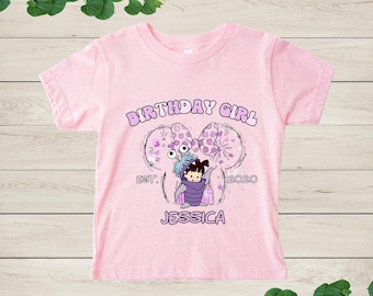 Disney Monster Inc Birthday Girl Shirt, Boo Personalized Birthday Shirt, Custom Disney Family Shirt, Monsters Group Shirt, Boo Monsters Tee