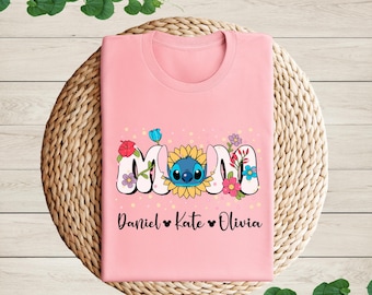 Disney Stitch Custom Mom Shirt, Disney Mother's Day Shirt, Stitch Mama Shirt, Disney Mom Gift, Disney Trip Mom Shirt, Stitch Lover Mom Shirt
