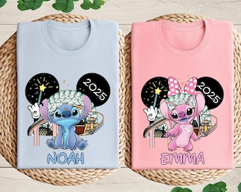 Stitch Couple Shirts, Stitch and Angel Couple Shirt, Stitch Couple Matching Shirt, Disneyland Shirts, Disney Custom Couple Tee, Stitch Angel