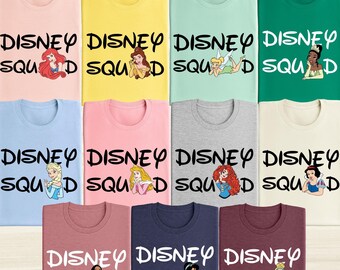 Disney Princess Shirt, Disney Princess Birthday Shirt, Princess Fun Gift, Family Vacation Princess Matching Tee, Tiana, Ariel, Tinkerbell