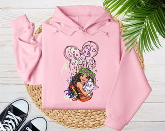 Disney Princess Moana Sweatshirt, Disney Princess Hoodie, Disney Matching Sweatshirt, Disney Sweater For Women, Disneyland Trip Sweatshirt