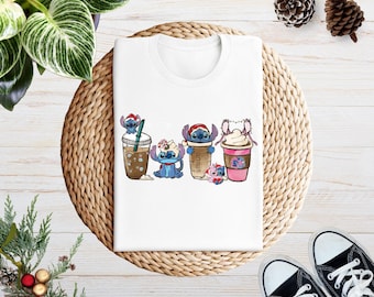 Disney Stitch Christmas Shirt, Disney Christmas Shirt, Disney Matching Shirt, Lilo Stitch Christmas Tee,  Christmas Disney Gift, Xmas Gift