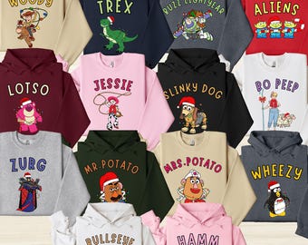 Disney Toy Story Christmas Matching Sweatshirt, Toy Story Characters Hoodie, Disneyland Family Trip Sweater, Woody, Buzz Lightyear, Bo Peep