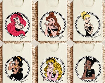 Disney Punk Princess Shirt, Disney Rocker Princess Shirt, Disney Tattoo Princess Tee, Villains Princess Shirt, Disney Trip Punk Princess
