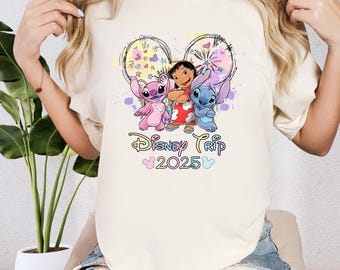Lilo Stitch Disney Trip Shirt, Angel Disney Vacation Shirt, Disney Stitch and Angel Shirt, Lilo and Stitch, Disney Trip 2025 Shirt