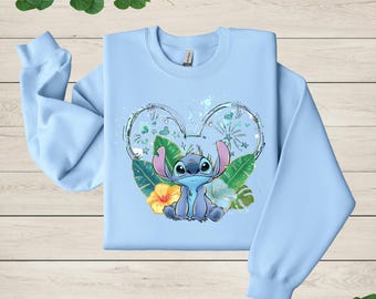 Sudadera de Lilo y Stitch, Sudadera con capucha de Stitch con la cabeza de Mickey, Sudadera a juego para grupos de Disney, Sudadera de Stitch para viaje a Disney, Sudadera con capucha de regalo de Disneyland