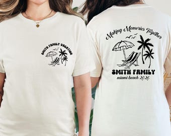 Custom Family Vacation T-Shirt, Gift for Traveler, Personalized Summer Holiday Shirt, Beach Trip Tee