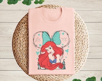 Disney Princess Ariel Shirt, Little Mermaid Shirt, Disney Princess Birthday Shirt, Watercolor Disney Princess Shirt, Disney Trip Tee