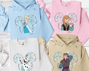 Disney Frozen Characters Sweatshirt, Disney Elsa and Anna Shirt, Frozen Olaf Shirt, Frozen Elsa and Kristoff Shirt, Disney Trip Shirt