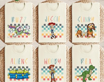 Toy Story Characters Shirt, Disneyland Trip Shirt, Disney Family Shirt, Buzz Lightyear, Jessie, Woody, Slinky Tee, Toy Story Birthday Gift