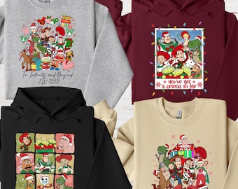 Toy Story Characters Christmas Sweatshirt, Disneyland Trip Sweater, Disney Family Trip Hoodie, Toy Story Gift, Toy Story Matching Hoodie