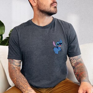 Stitch and Angel Couple Shirt, Couples Disney Shirts, Stitch Couple Matching Shirt, Disney Couple Shirt, Custom Disney Trip Shirt immagine 4