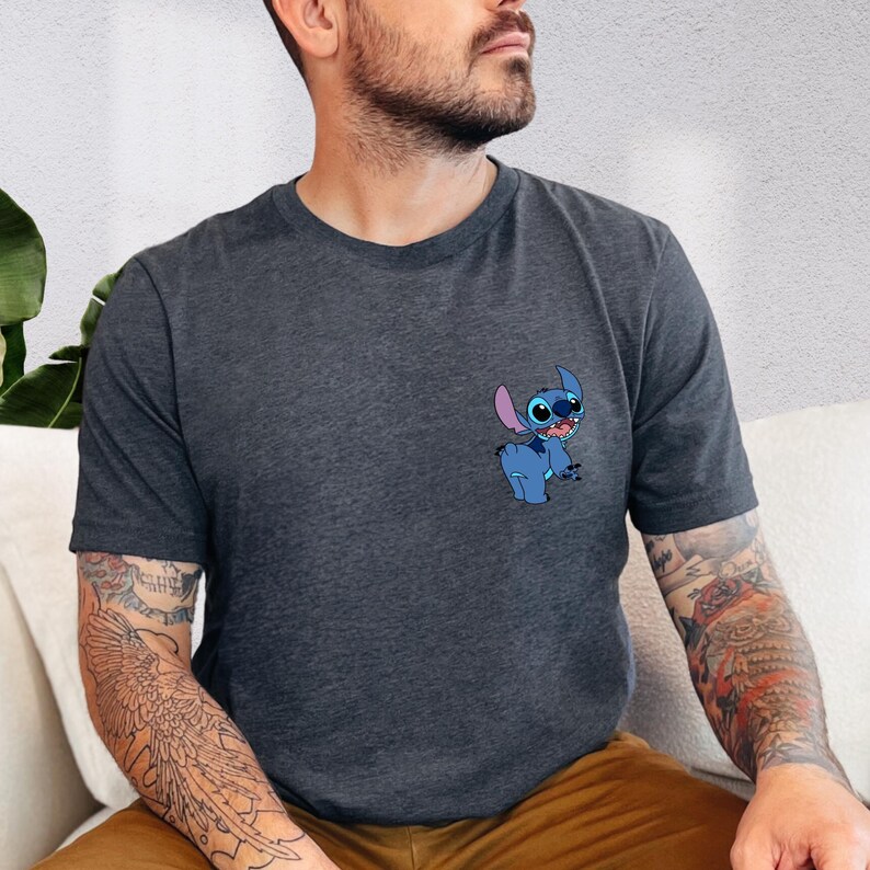 Stitch and Angel Couple Shirt, Couples Disney Shirts, Stitch Couple Matching Shirt, Disney Couple Shirt, Custom Disney Trip Shirt immagine 4
