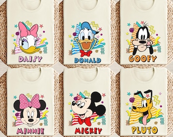 Retro Mickey and Friends Shirt, Mickey Minnie T-Shirt, Disneyland Family Matching Tee, Goofy, Pluto